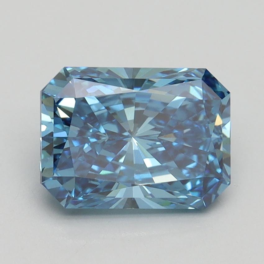2.01 Ct. Fancy Vivid Blue Radiant Lab Grown Diamond