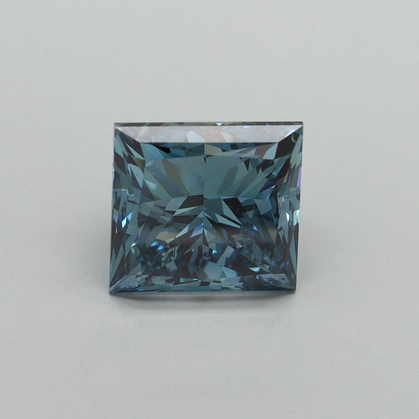 5.05 Ct. Fancy Vivid Blue Princess Lab Grown Diamond