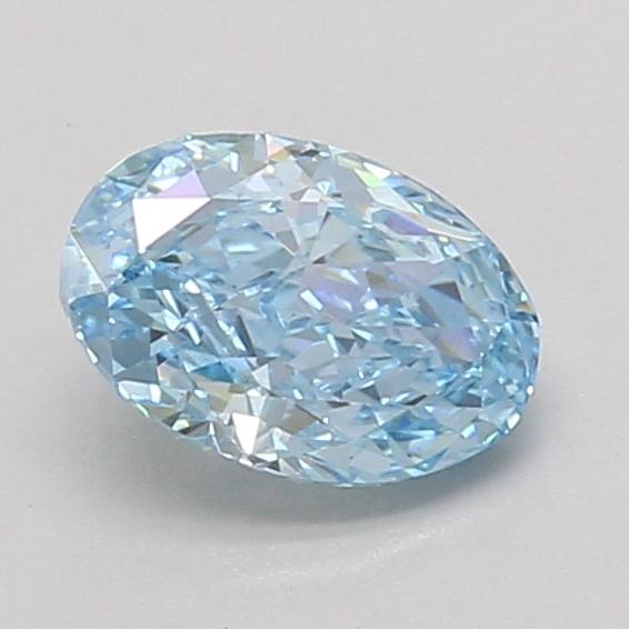 1.08 Ct. Fancy Vivid Blue Oval Lab Grown Diamond