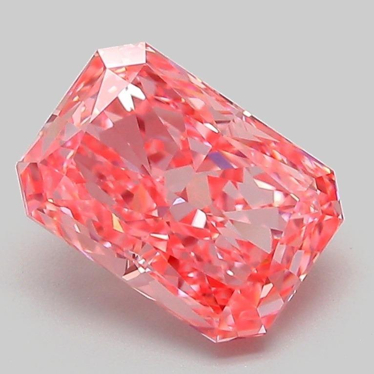 2.08 Ct. Fancy Vivid Pink Radiant Lab Grown Diamond