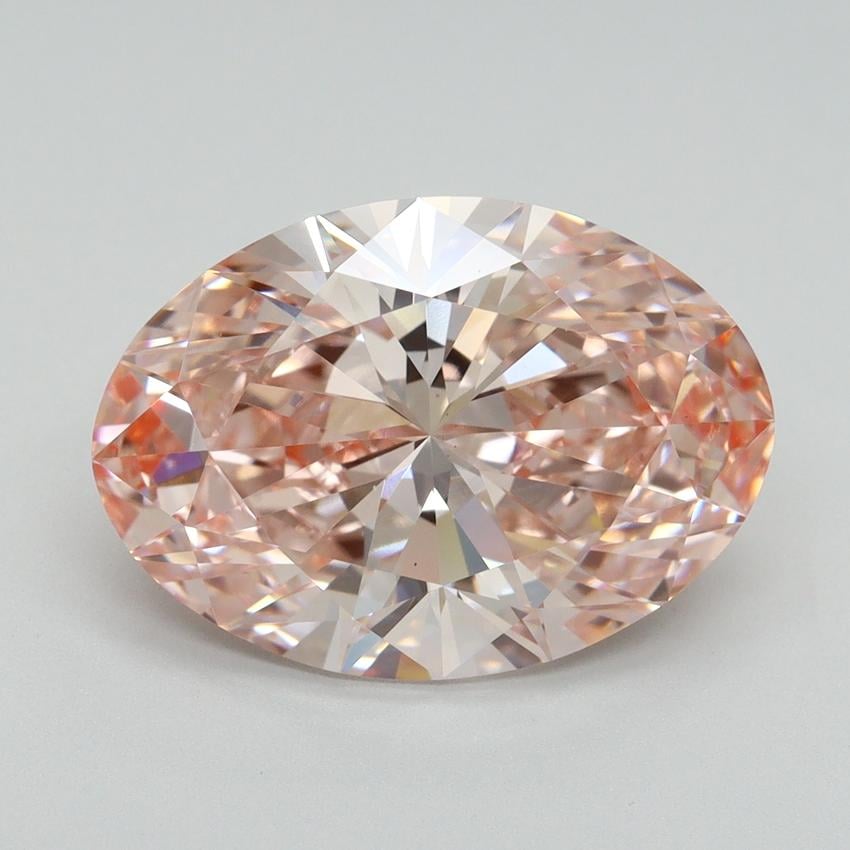 6.22 Ct. Fancy Intense Pink Oval Lab Grown Diamond