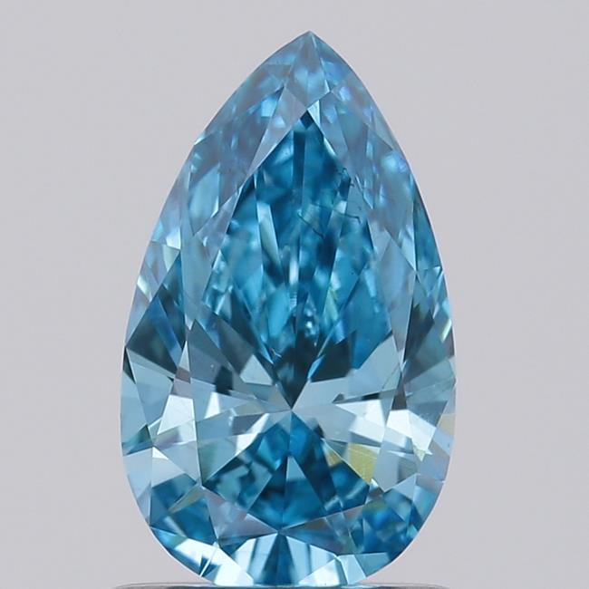 0.83 Ct. Fancy Vivid Blue Pear Lab Grown Diamond