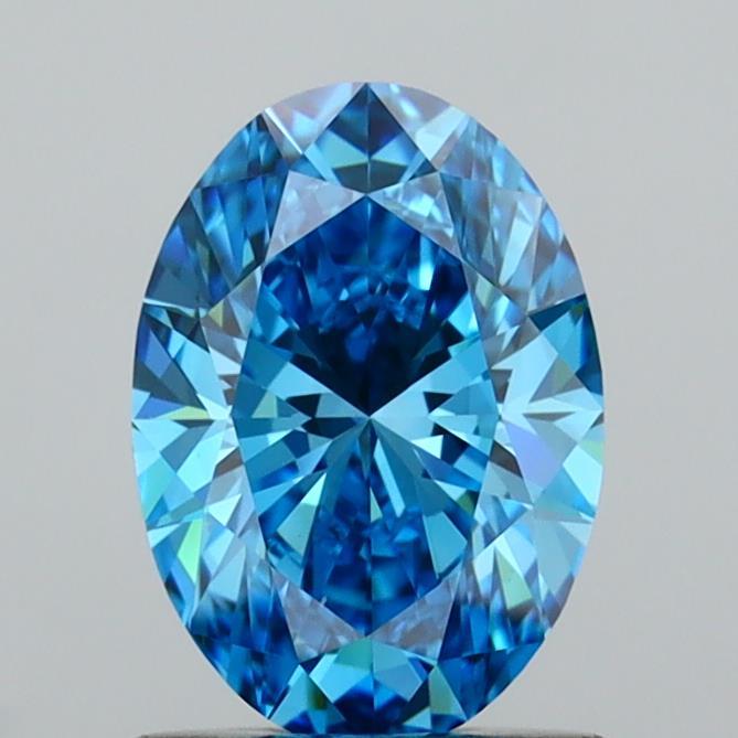 1.03 Ct. Fancy Vivid Blue Oval Lab Grown Diamond