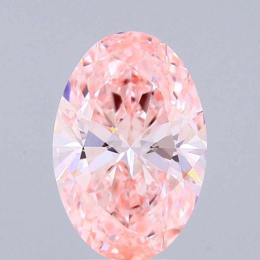 3.00 Ct. Fancy Vivid Pink Oval Lab Grown Diamond