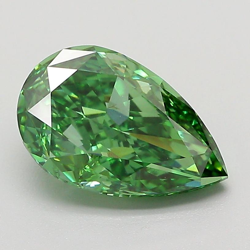 2.04 Ct. Fancy Vivid Green Pear Lab Grown Diamond
