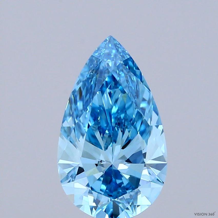 2.07 Ct. Fancy Blue Pear Lab Grown Diamond