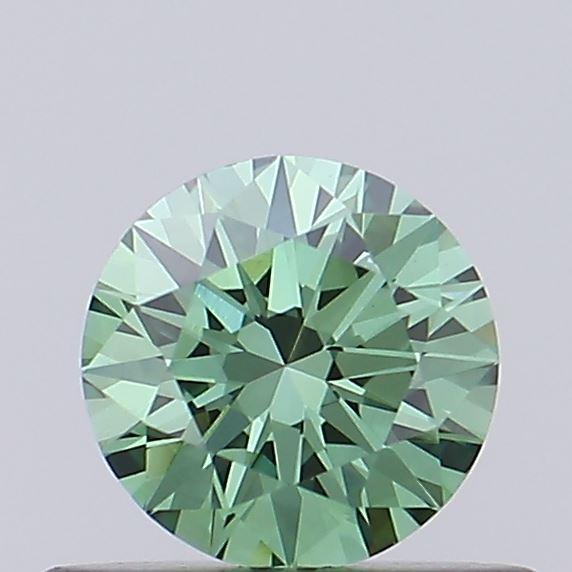 0.45 Ct. Fancy Vivid Green Round Lab Grown Diamond