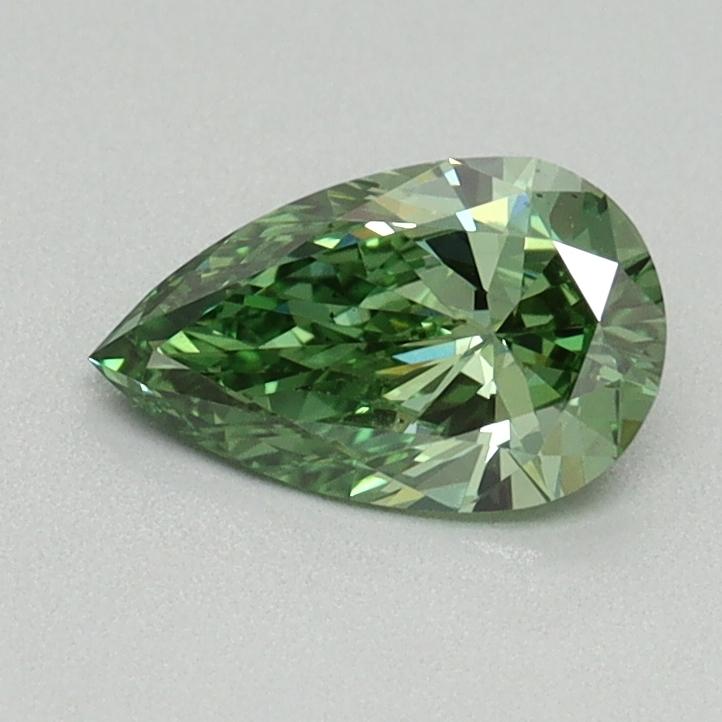 0.61 Ct. Fancy Vivid Green Pear Lab Grown Diamond