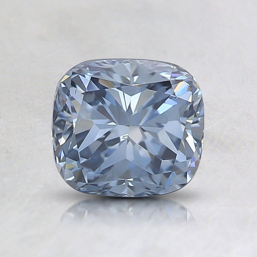 0.94 Ct. Fancy Vivid Blue Cushion Lab Grown Diamond