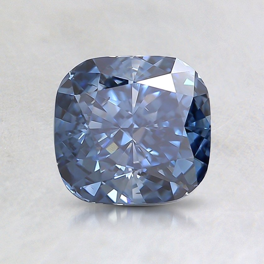 1.23 Ct. Fancy Intense Blue Cushion Lab Grown Diamond