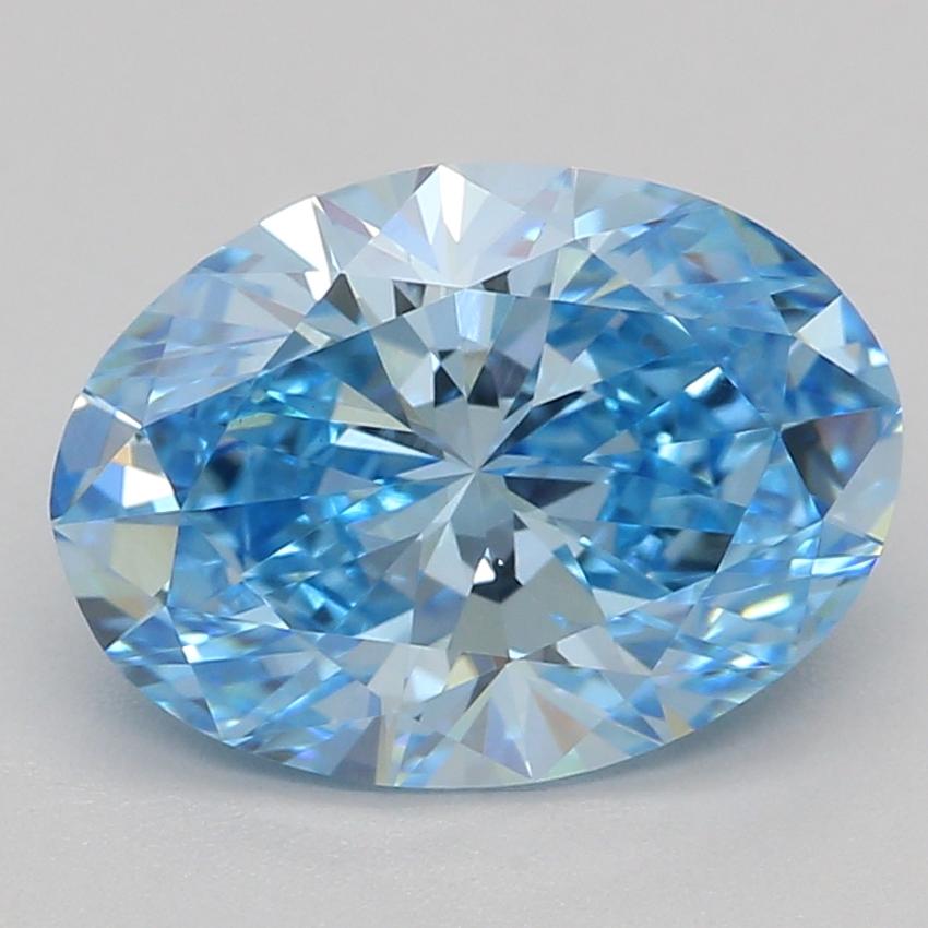1.50 Ct. Fancy Vivid Blue Oval Lab Grown Diamond