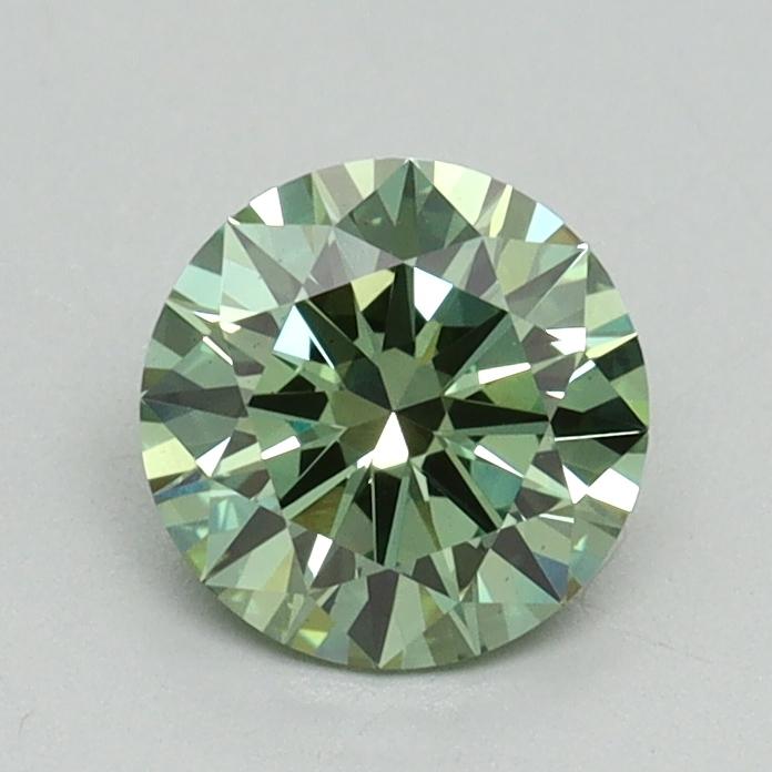0.86 Ct. Fancy Vivid Green Round Lab Grown Diamond