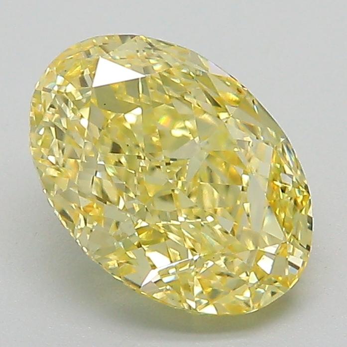 2.09 Ct. Fancy Vivid Yellow Oval Lab Grown Diamond