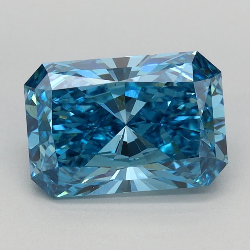1.50 Ct. Fancy Vivid Blue Radiant Lab Grown Diamond