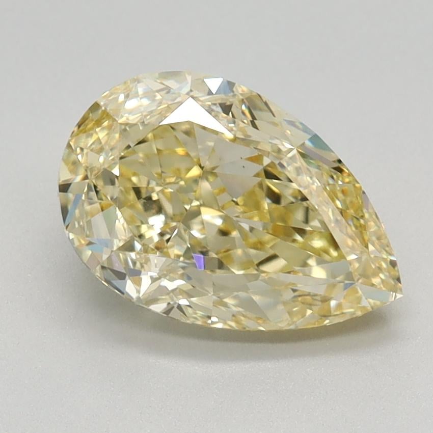 1.70 Ct. Fancy Intense Yellow Pear Lab Grown Diamond