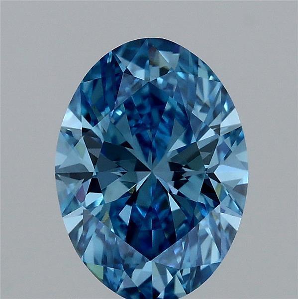 1.54 Ct. Fancy Vivid Blue Oval Lab Grown Diamond