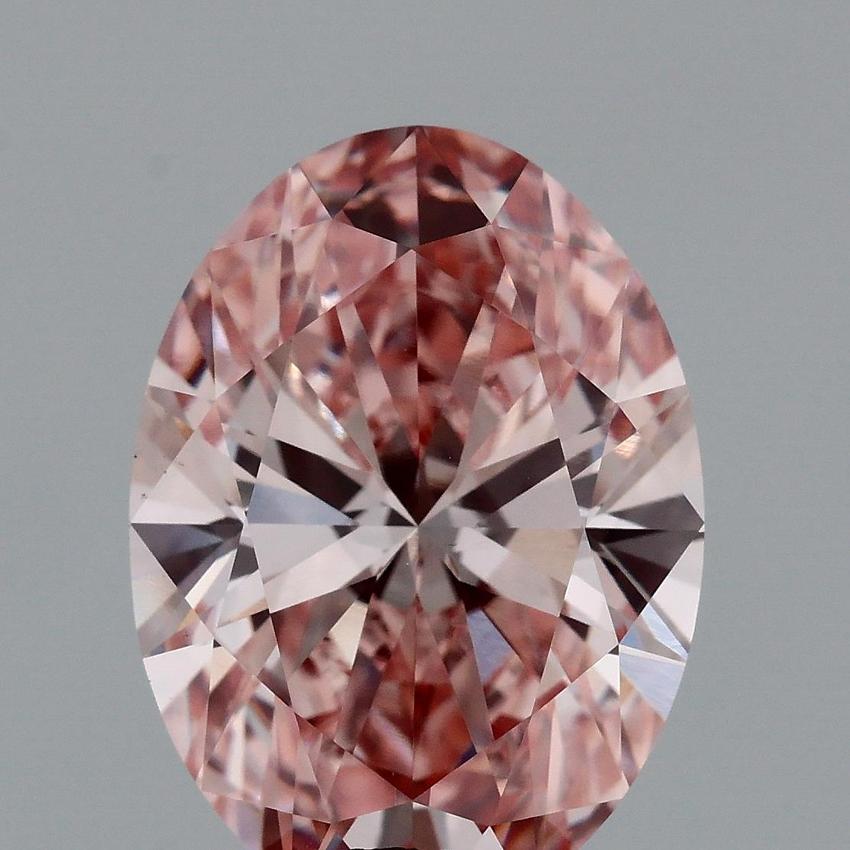 3.75 Ct. Fancy Vivid Pink Oval Lab Grown Diamond
