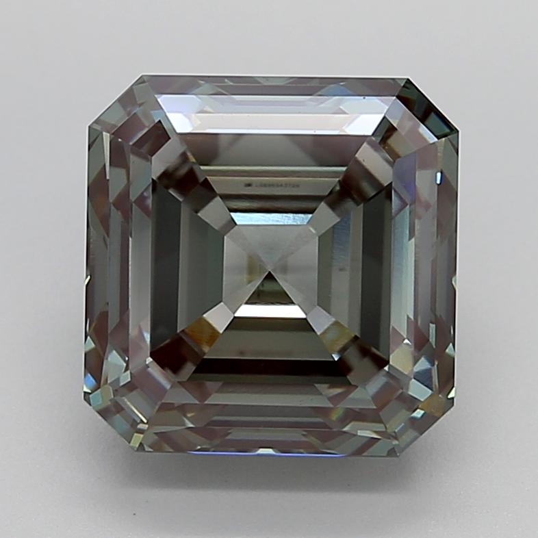 7.14 Ct. Fancy Intense  Green Asscher Lab Grown Diamond