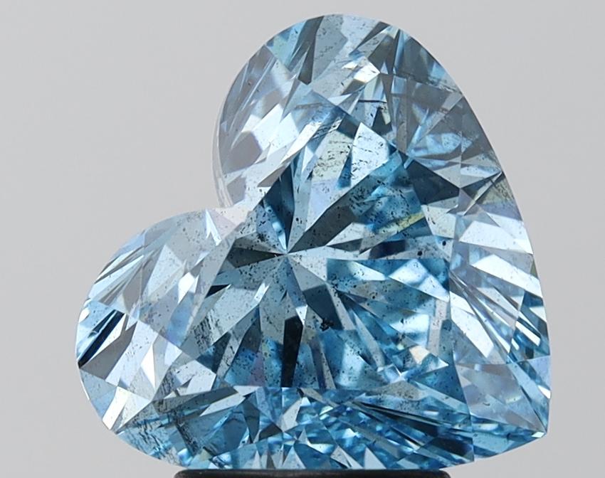 3.51 Ct. Fancy Vivid Blue Heart Lab Grown Diamond