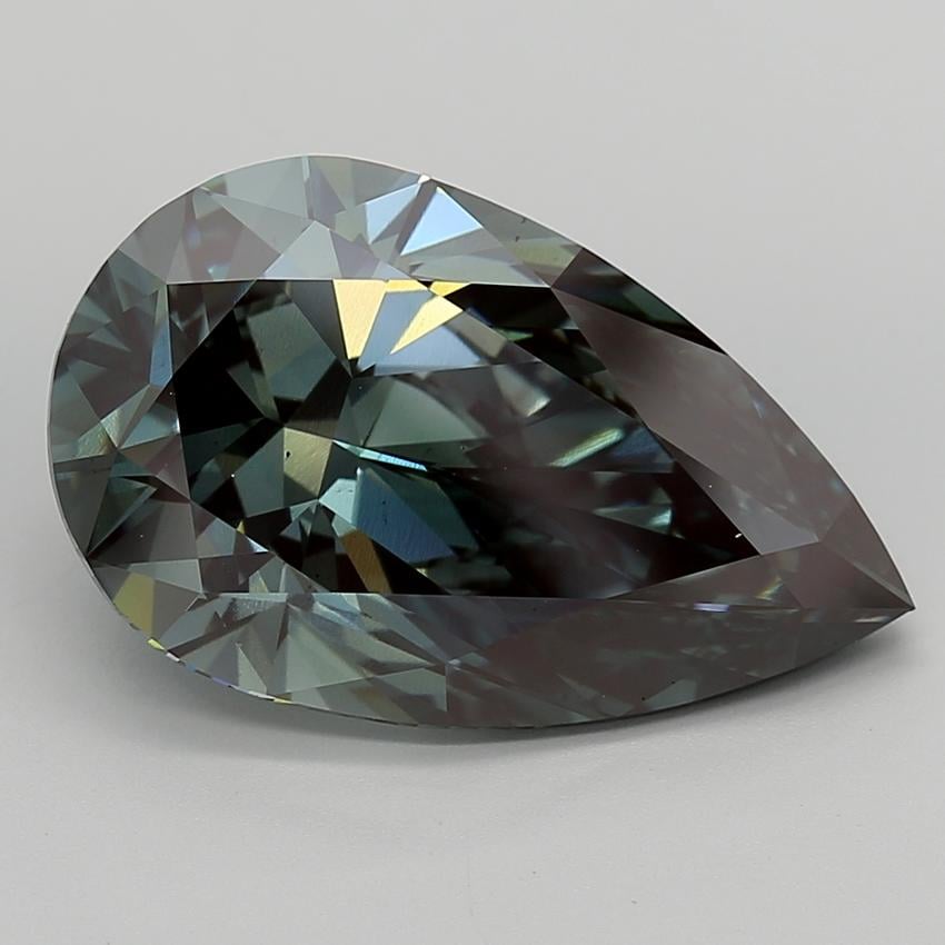 11.50 Ct. Fancy Deep Green Pear Lab Grown Diamond