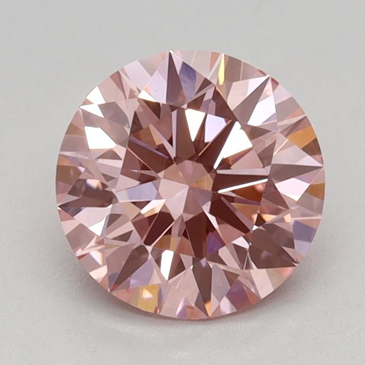 0.93 Ct. Fancy Vivid Pink Round Lab Grown Diamond