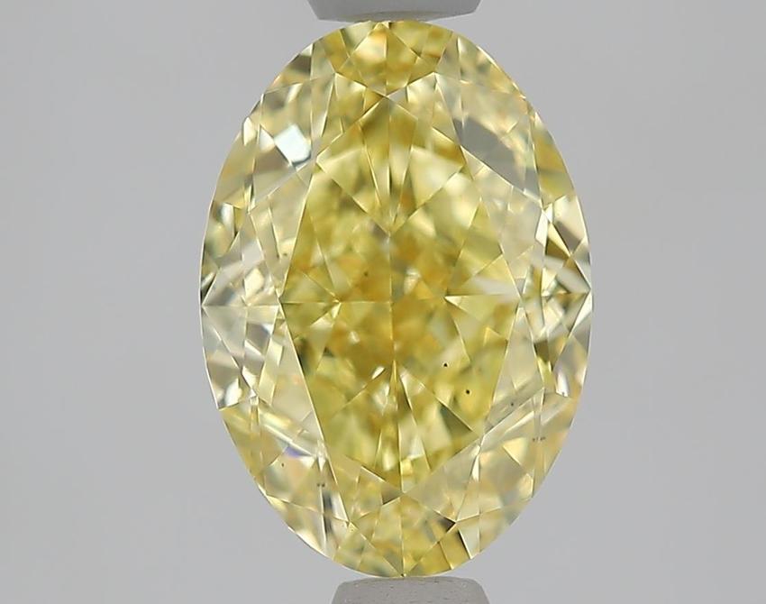 2.09 Ct. Fancy Intense  Yellow Oval Lab Grown Diamond