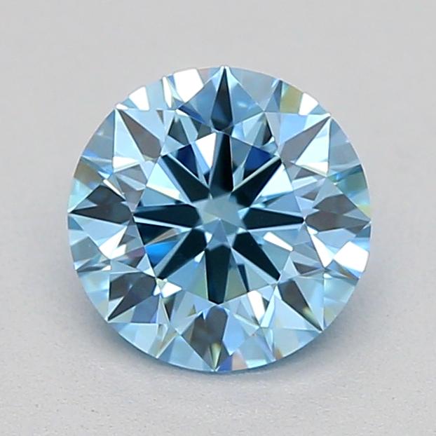 0.51 Ct. Fancy Vivid  Blue Round Lab Grown Diamond