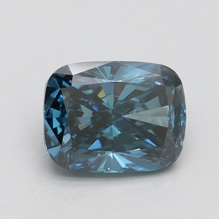 0.90 Ct. Fancy Vivid Malibu Blue Cushion Lab Grown Diamond