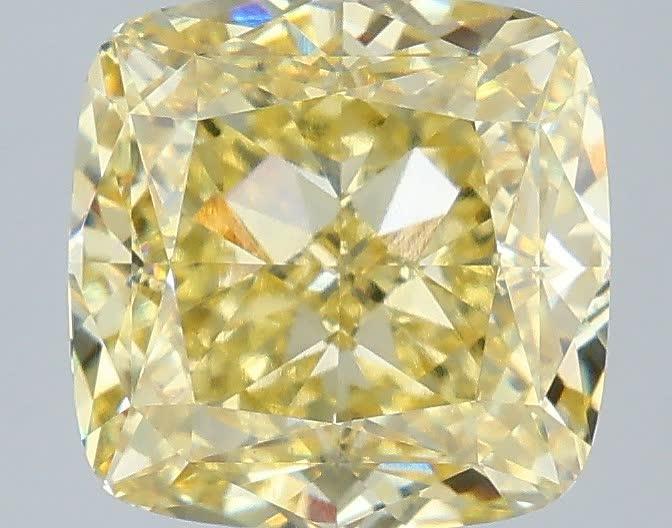 3.60 Ct. Fancy Yellow Cushion Lab Grown Diamond