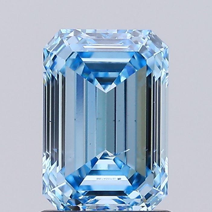 1.42 Ct. Fancy Intense Blue Emerald Lab Grown Diamond
