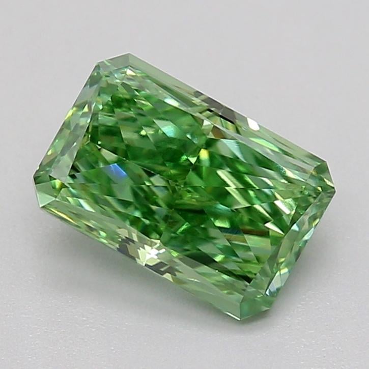 1.00 Ct. Fancy Vivid  Green Radiant Lab Grown Diamond