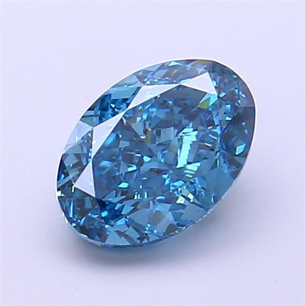 1.51 Ct. Fancy Vivid Blue Oval Lab Grown Diamond