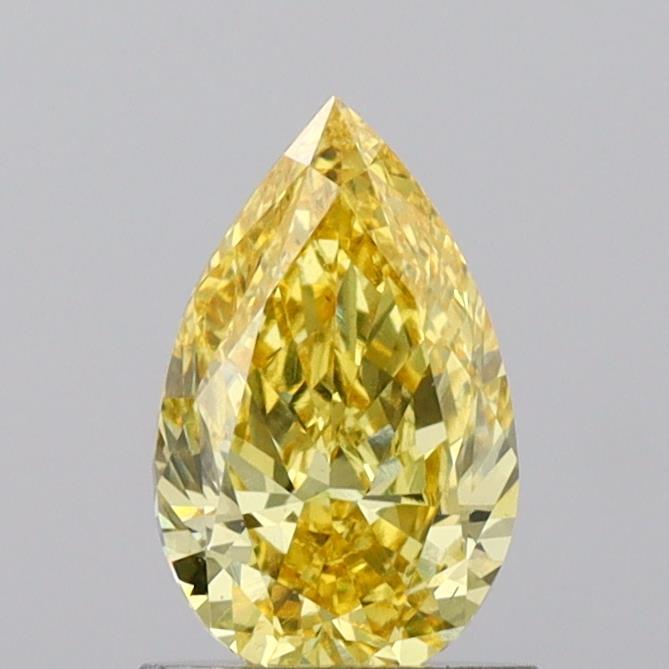1.11 Ct. Fancy Vivid Yellow Pear Lab Grown Diamond