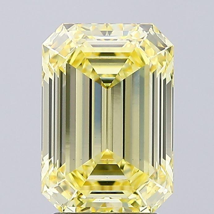 3.07 Ct. Fancy Intense Yellow Emerald Lab Grown Diamond