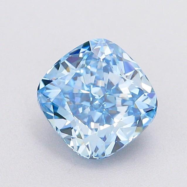 1.09 Ct. Fancy Vivid Blue Cushion Lab Grown Diamond