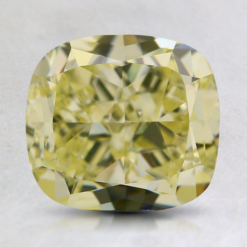 2.05 Ct. Natural Fancy Light Yellow Cushion Diamond