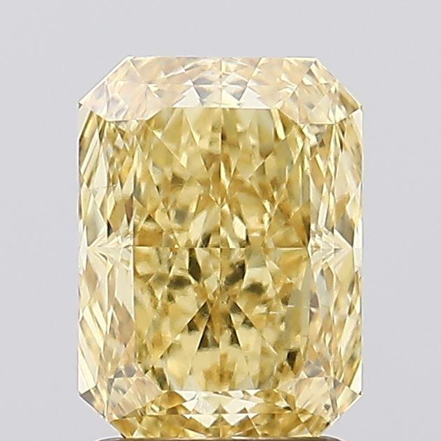 2.23 Ct. Fancy Vivid Yellow Radiant Lab Grown Diamond