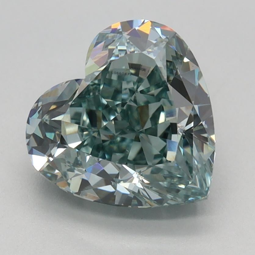 2.14 Ct. Fancy Vivid Green Heart Lab Grown Diamond
