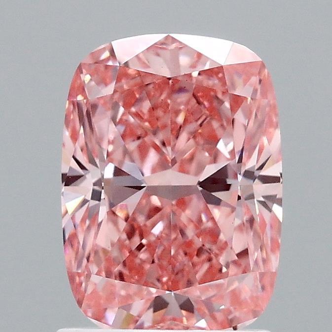 1.73 Ct. Fancy Vivid Pink Cushion Lab Grown Diamond
