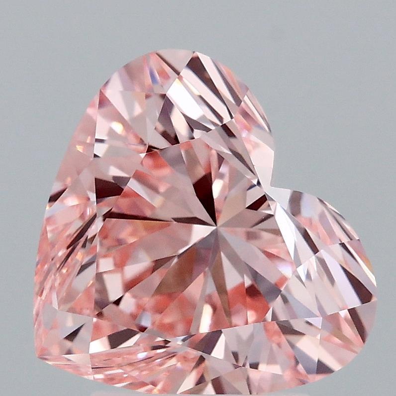 3.06 Ct. Fancy Vivid Pink Heart Lab Grown Diamond