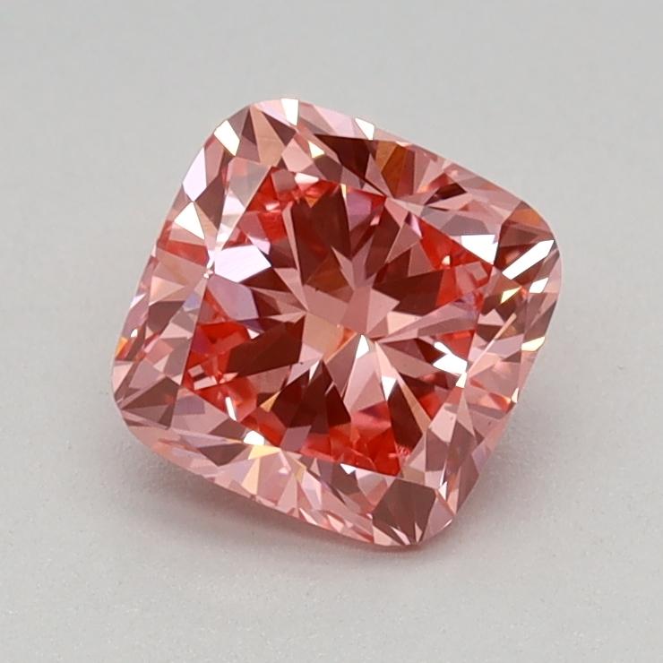 0.75 Ct. Fancy Vivid Pink Cushion Lab Grown Diamond
