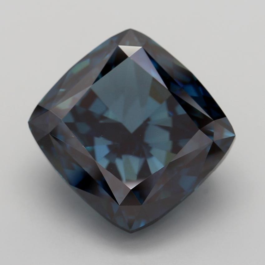 15.20 Ct. Fancy Deep  Blue Cushion Lab Grown Diamond