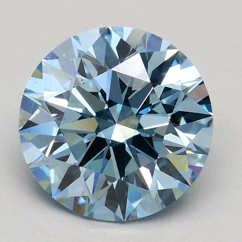 1.56 Ct. Fancy Blue Round Lab Grown Diamond