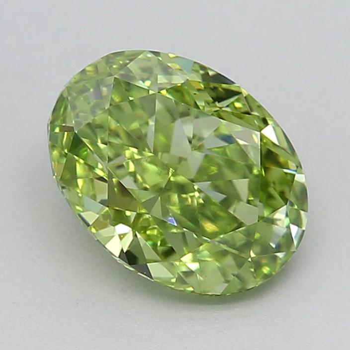 1.05 Ct. Fancy Vivid  Green Oval Lab Grown Diamond