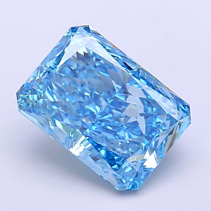 2.49 Ct. Fancy Vivid Blue Radiant Lab Grown Diamond