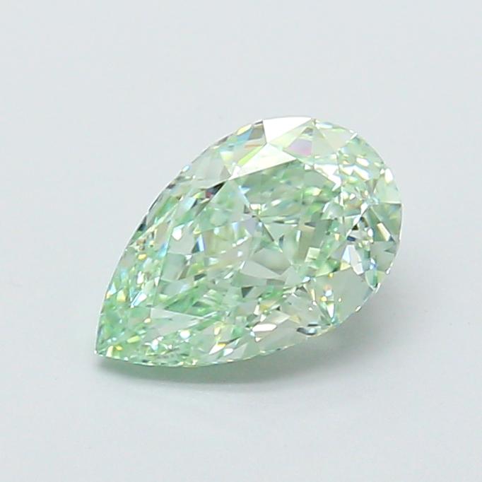 1.35 Ct. Fancy Vivid  Green Pear Lab Grown Diamond