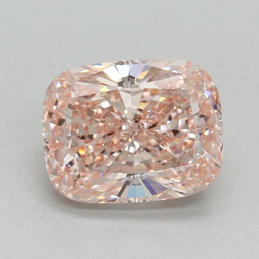 2.01 Ct. Fancy Vivid Pink Cushion Lab Grown Diamond