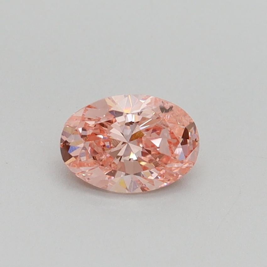 0.51 Ct. Fancy Intense Pink Oval Lab Grown Diamond