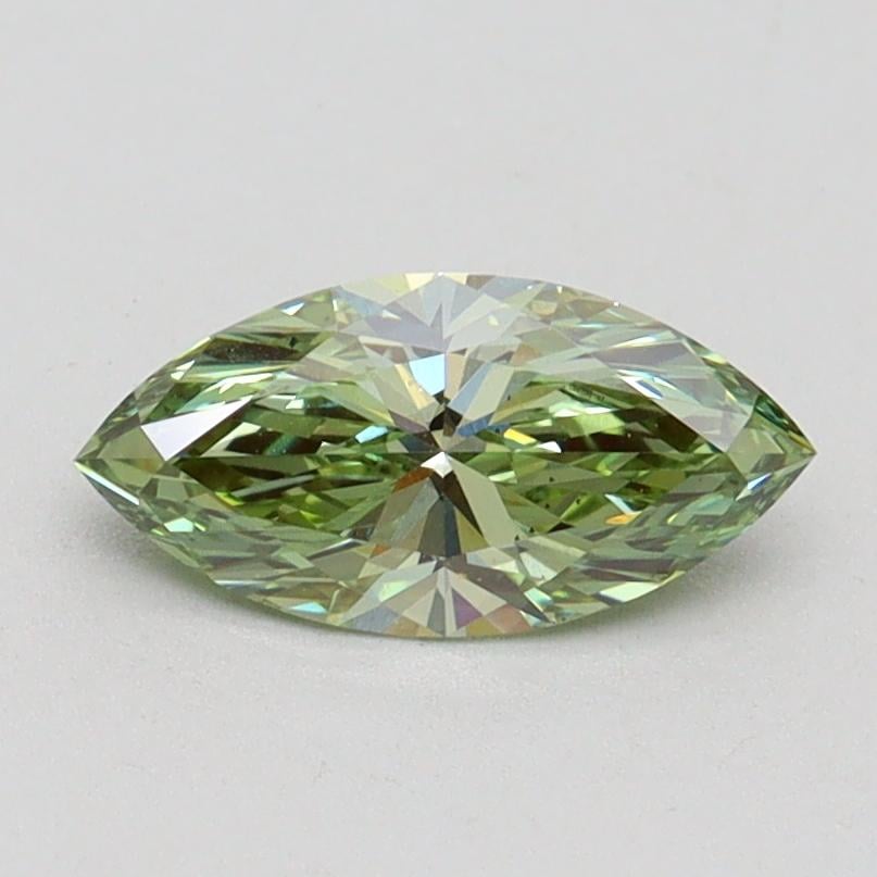 0.70 Ct. Fancy Vivid Green Marquise Lab Grown Diamond