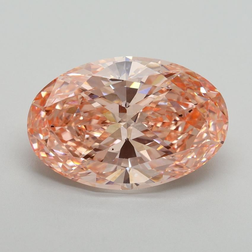 7.26 Ct. Fancy Vivid Pink Oval Lab Grown Diamond